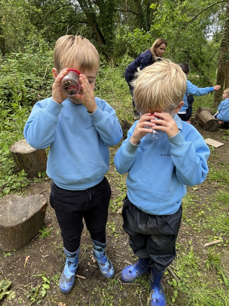 2 boys at forest school
